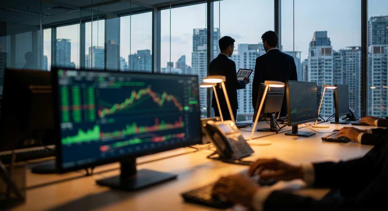 Индексы Мосбиржи и РТС снижаются на фоне низкой активности торгов