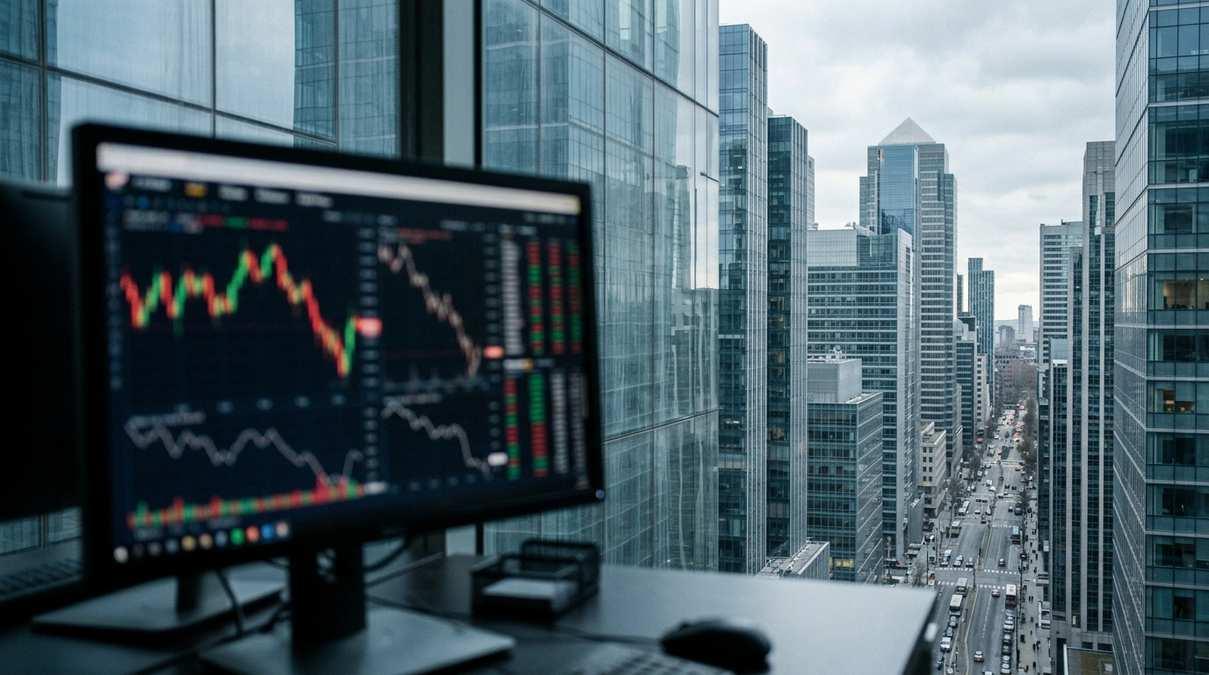 Российский рынок акций демонстрирует снижение на фоне низкой активности торгов