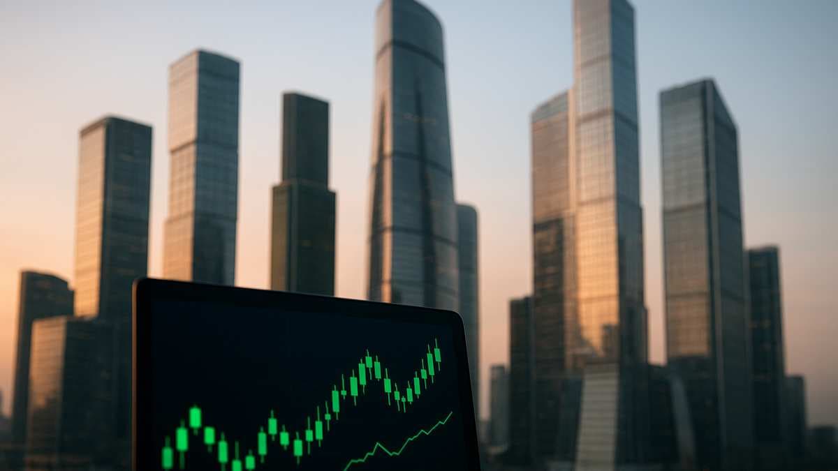 Российский рынок акций начал утренние торги ростом индекса IMOEX2