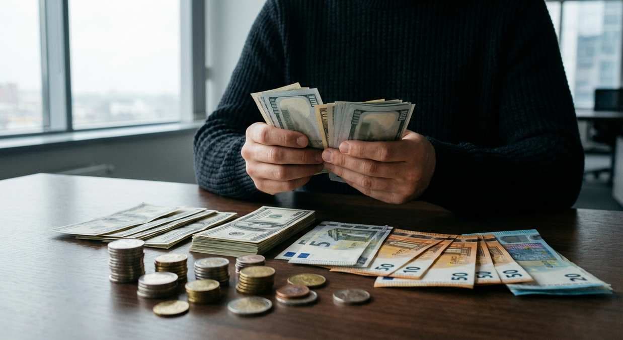 Средний курс продажи наличного доллара в банках Москвы опустился ниже 90 ₽