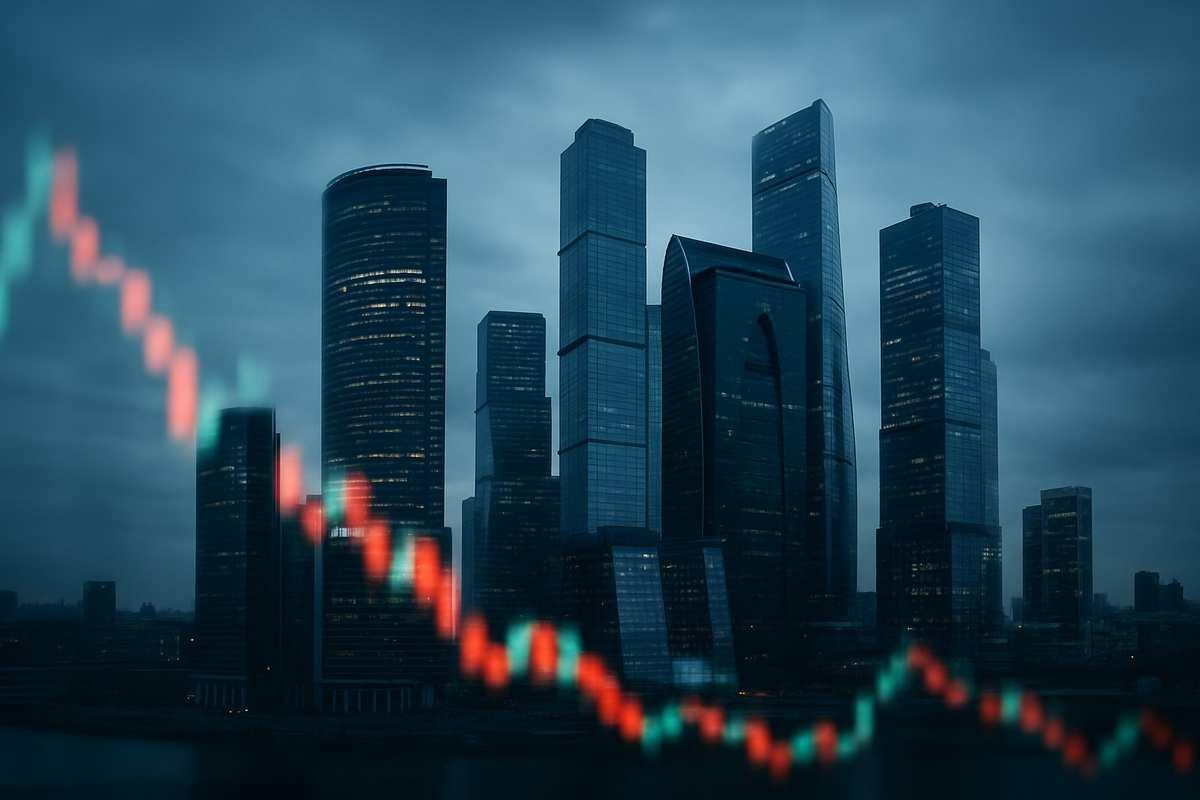 Российский рынок акций завершил торги падением индексов