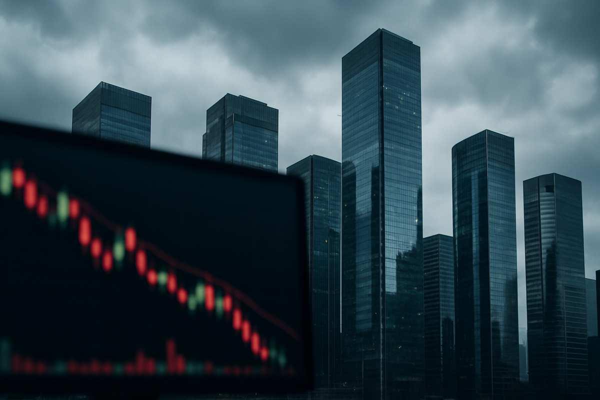 Российский рынок акций демонстрирует снижение к середине дня 17 августа