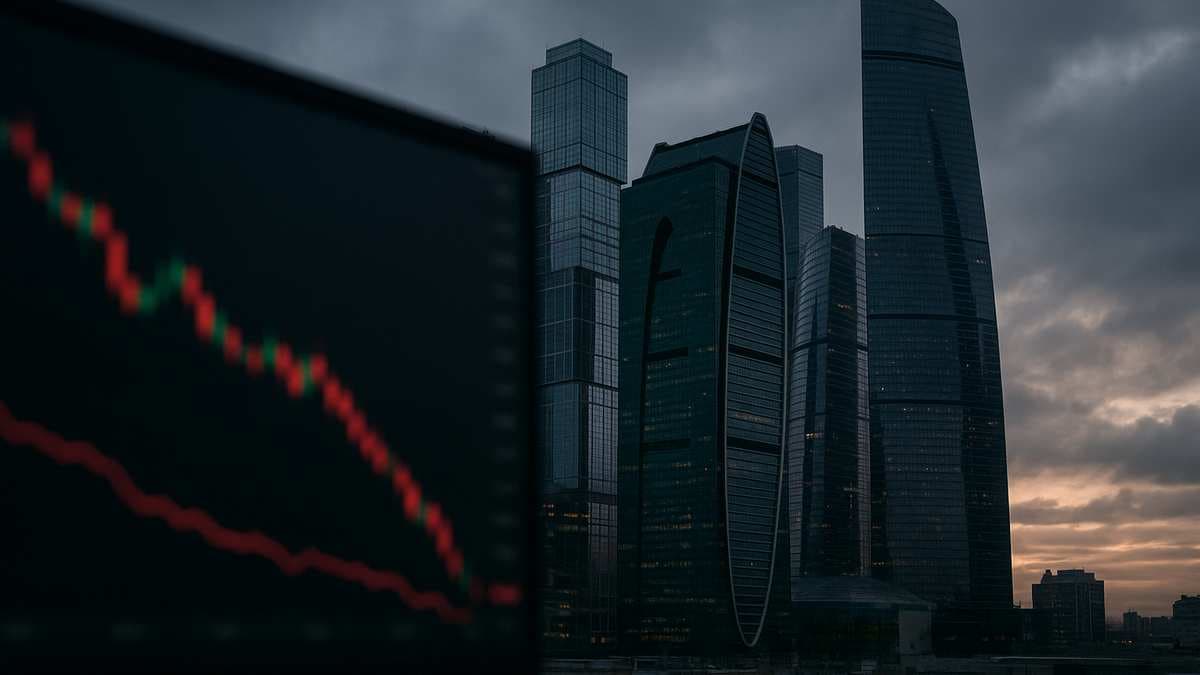 Российский рынок акций начал утренние торги падением индекса IMOEX2