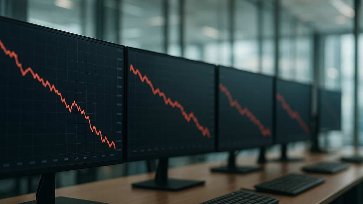 Индексы Мосбиржи и РТС снижаются к середине торгового дня