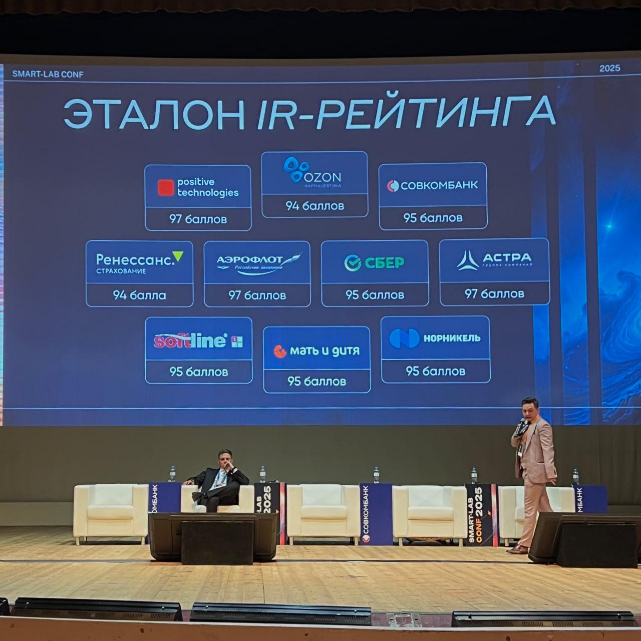 🌟 Positive Technologies снова заняла первое место в IR-рейтинге от Smart-Lab!