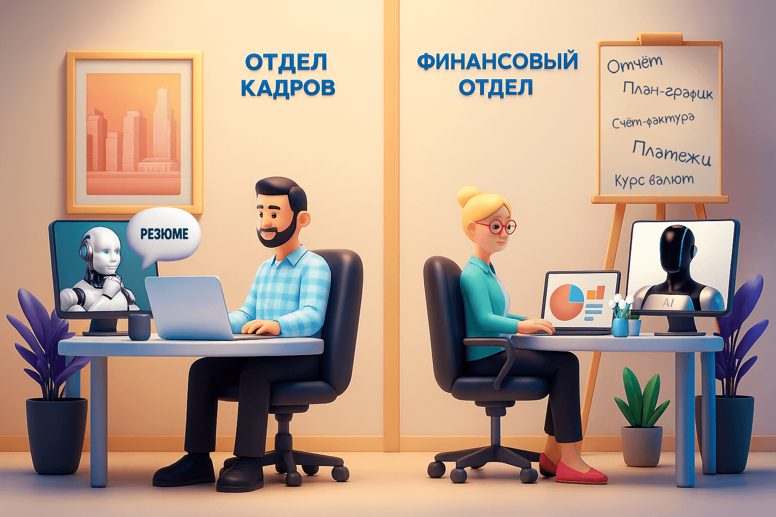 Роботы им в помощь на работе
