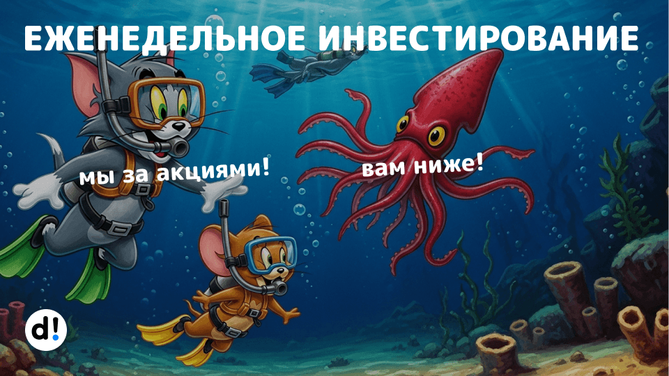 🦑 Рынок падает. Продолжаю создавать пассивный доход. Еженедельное инвестирование №213