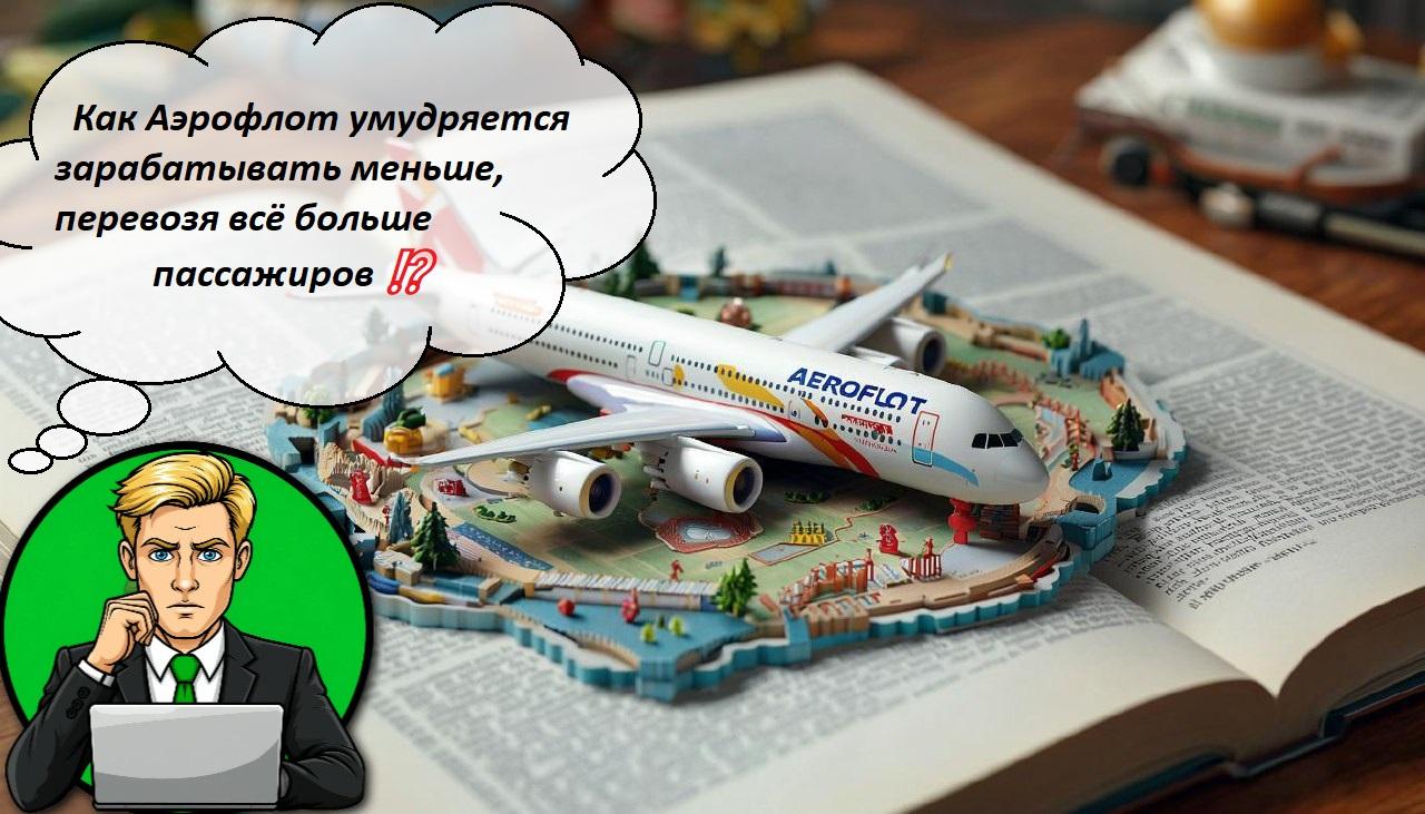 Как Аэрофлот умудряется зарабатывать меньше, перевозя всё больше пассажиров ⁉️