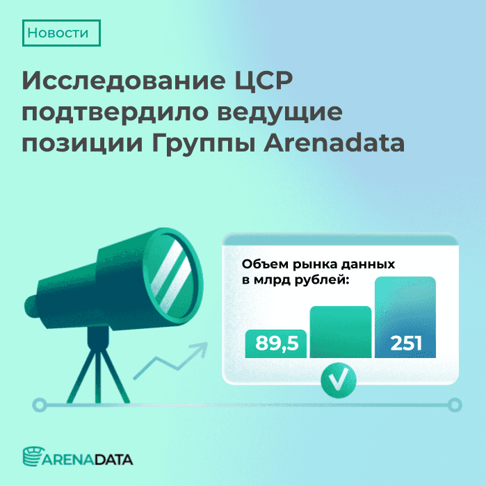 Исследование ЦСР подтвердило ведущие позиции Группы Arenadata 🏆