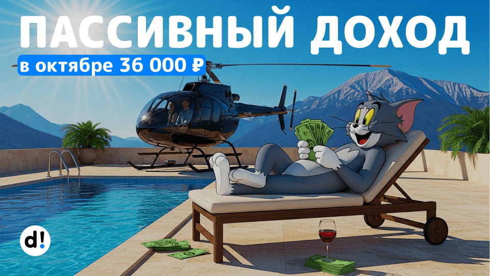 🚀 Пассивный доход в октябре 36 000 ₽. Второй рекордный месяц. Сколько заработал за 10 месяцев 2025
