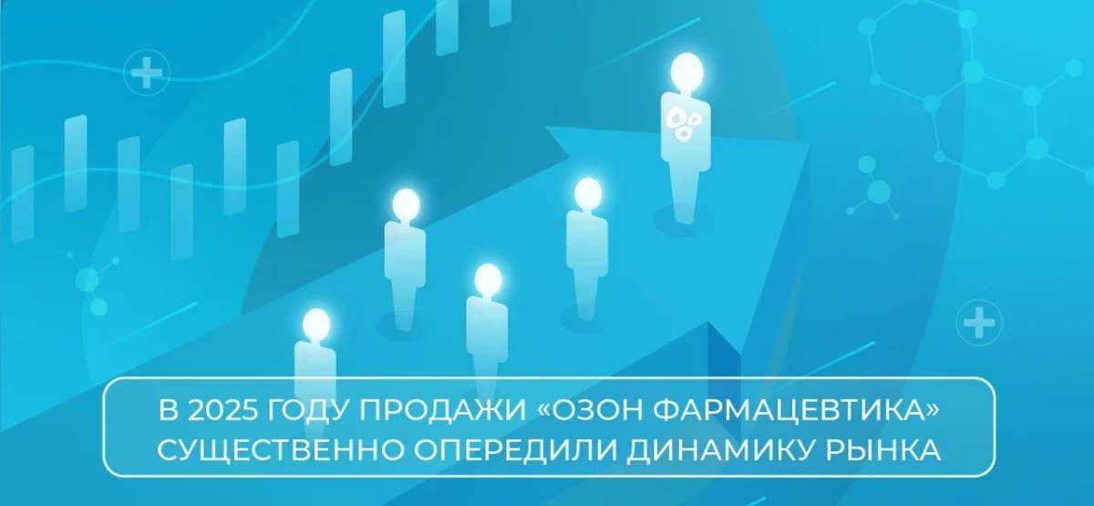 ⚡️В 2025 году продажи «Озон Фармацевтика» существенно опередили динамику рынка