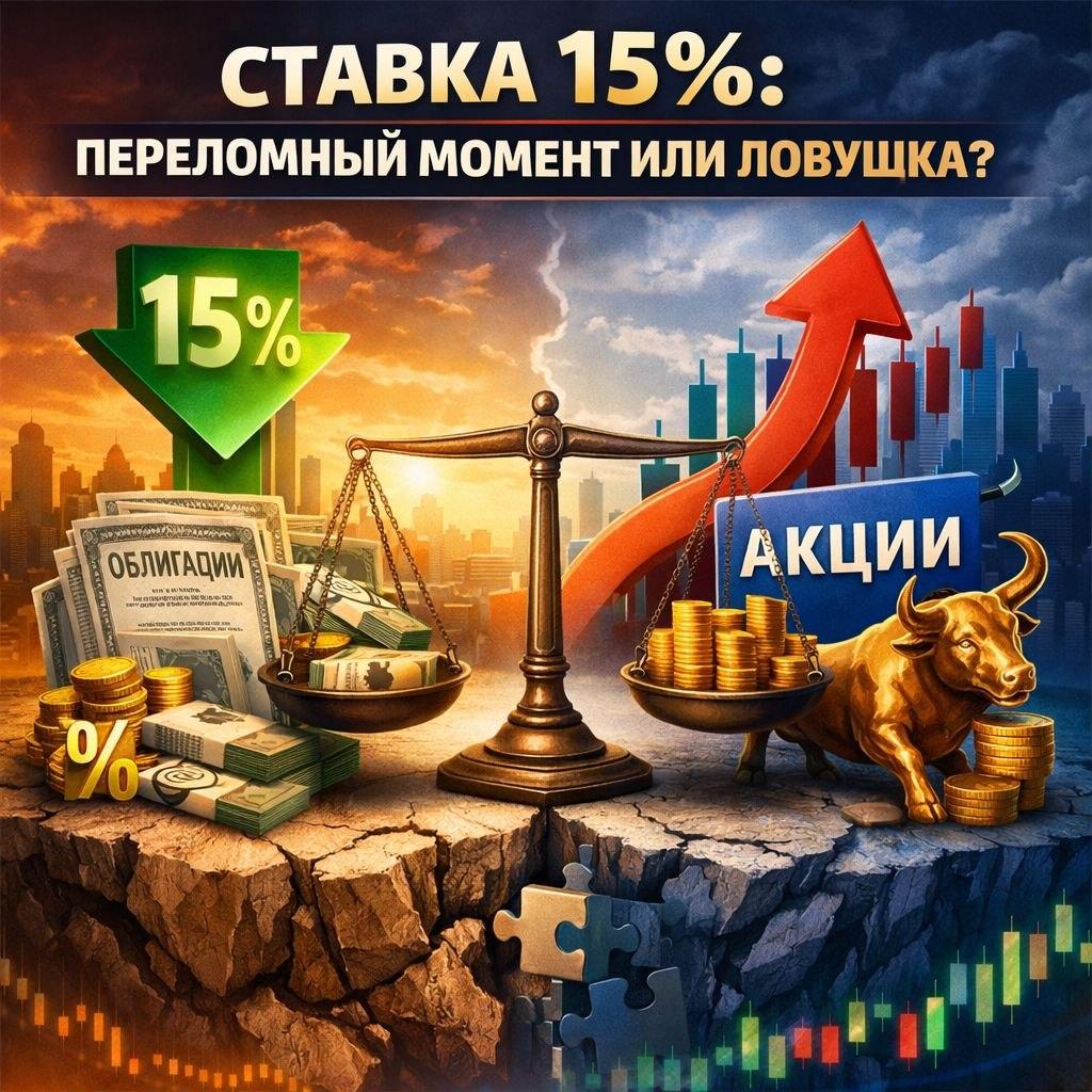 🌗 Ставка 15%: переломный момент или ловушка? 📉