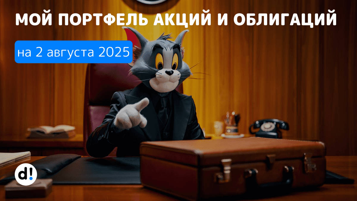 💵Показываю свой портфель акций и облигаций по состоянию на 2 августа 2025 года