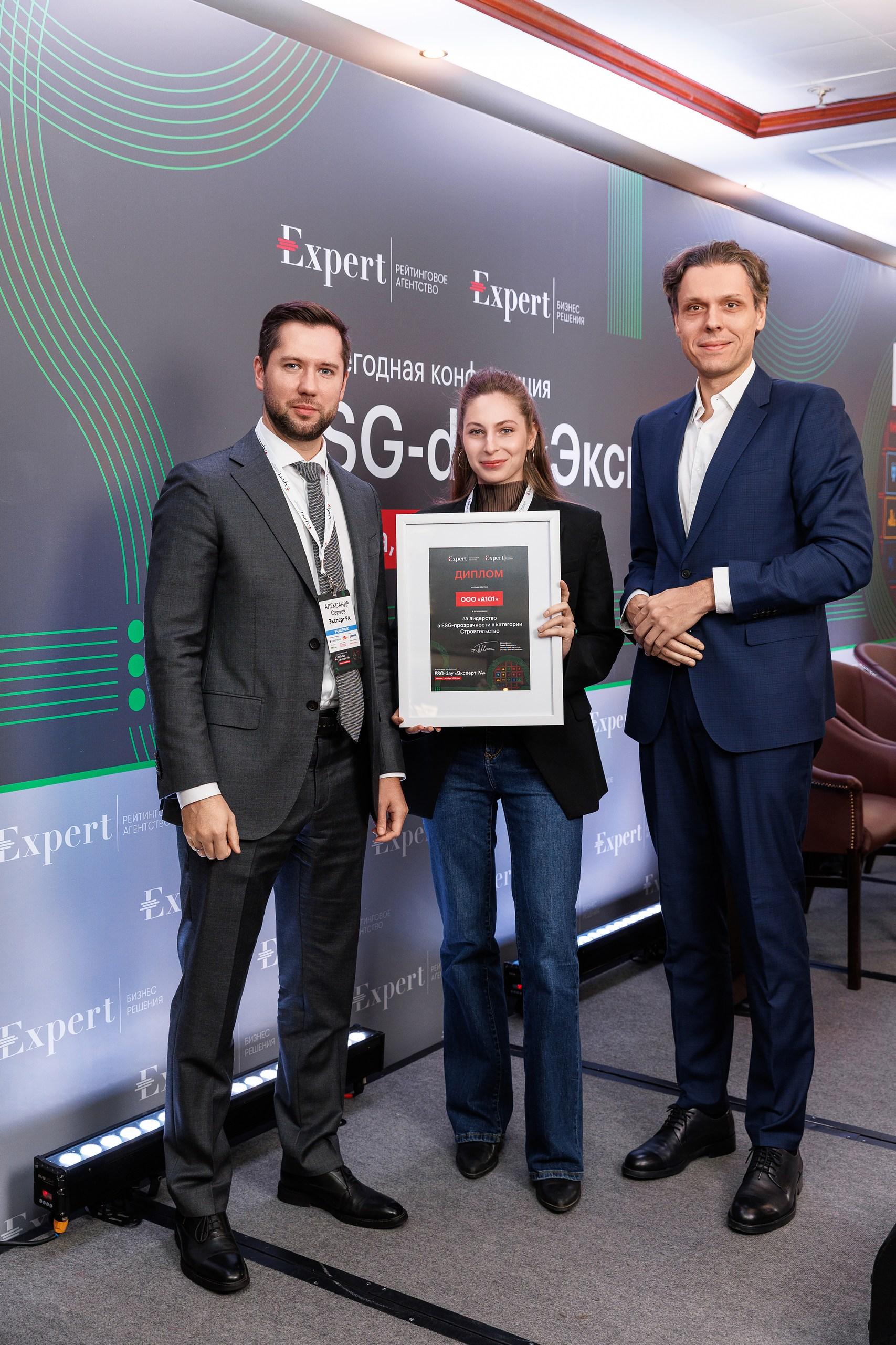 🥇ГК «А101» — лидер среди застройщиков в рэнкинге ESG-прозрачност
