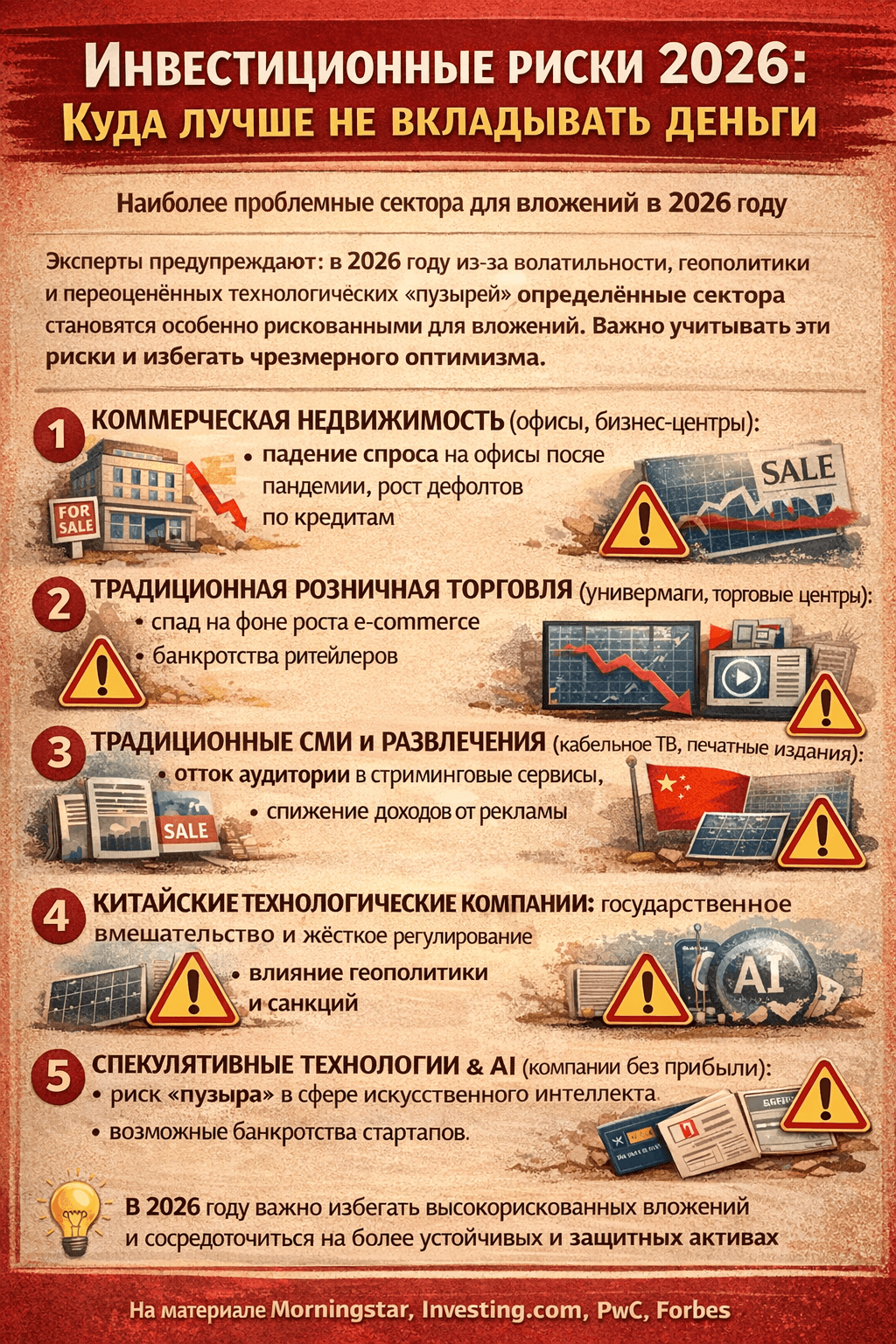 Инвестиционные риски 2026: куда лучше не вкладывать деньги