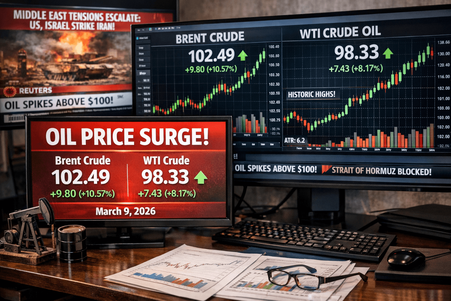 Анализ актива: Нефть Brent и WTI (9 марта 2026 года)