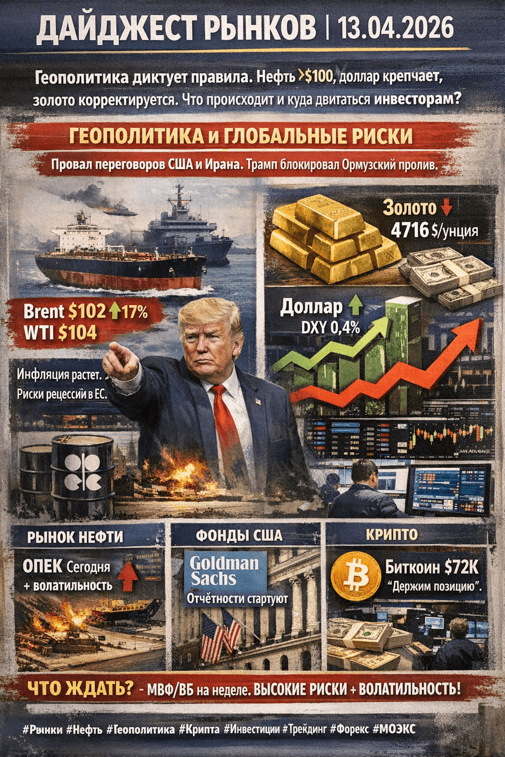 ДАЙДЖЕСТ РЫНКОВ | 13.04.2026