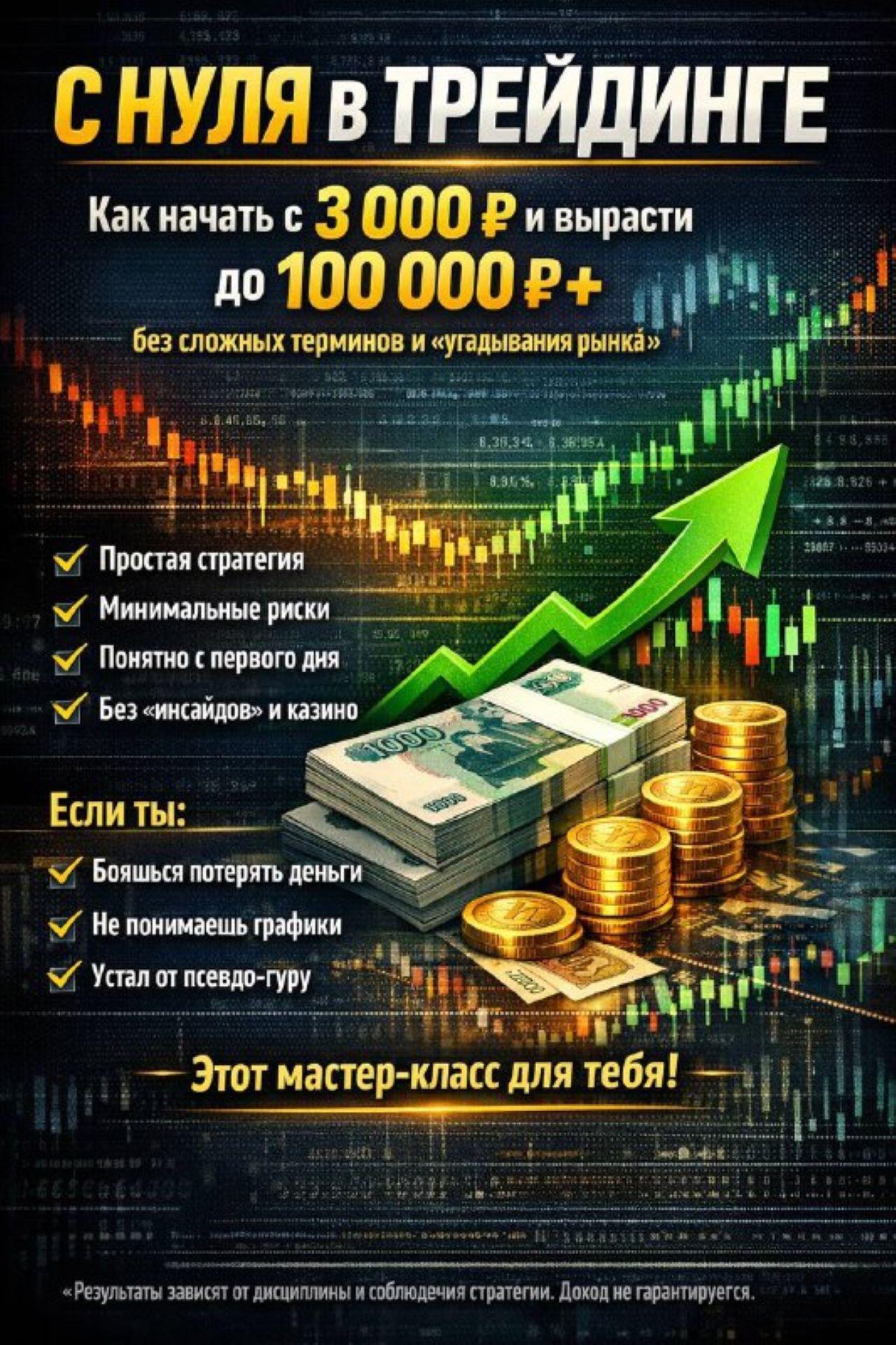 Как превратить 3 000 в 100 000 + за счет умного трейдинга: реальный план роста без иллюзий