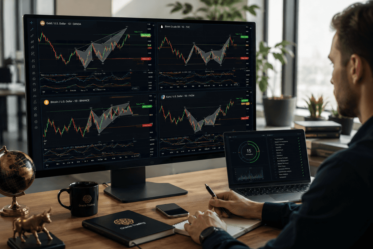 Разбор 4 активов в реальном времени: Золото, Нефть Brent, Bitcoin и EUR/USD | Нейробот Oracle Tradin