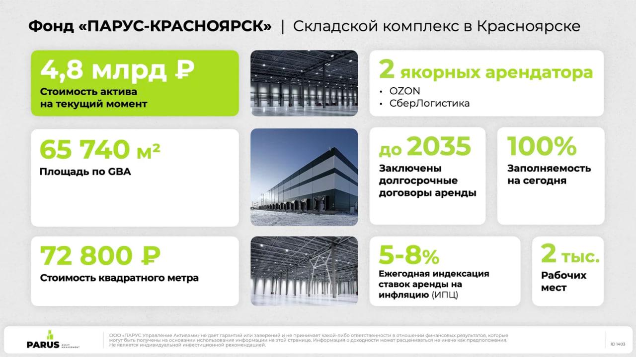 Новый фонд ПАРУС-КРАСНОЯРСК