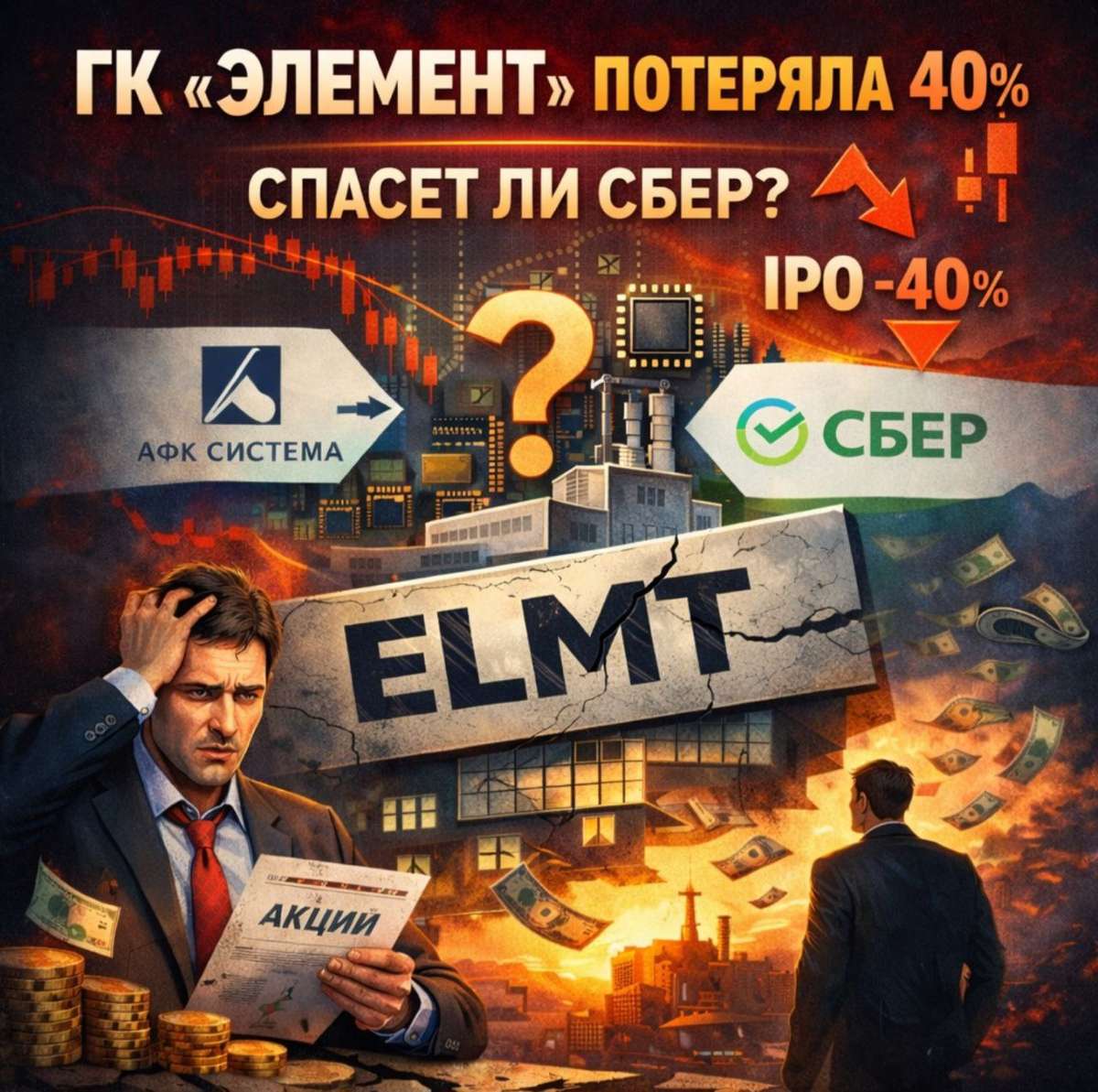 🤖 ГК «Элемент» потеряла 40%: спасет ли Сбер? 📉