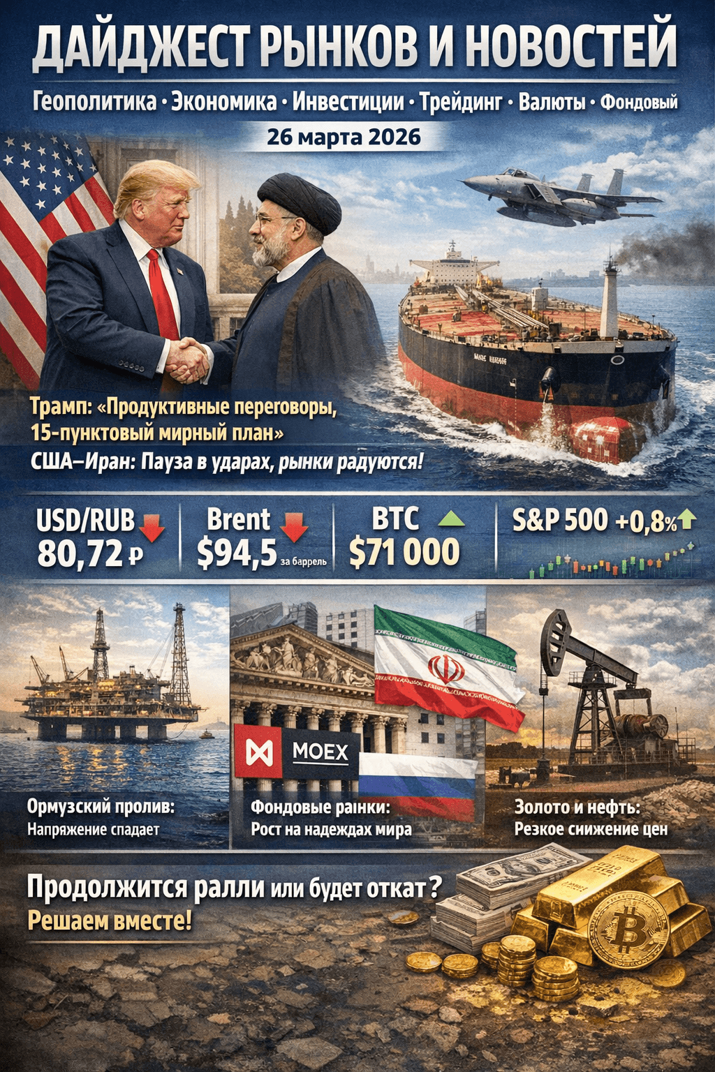 Дайджест рынков и новостей на 26 марта